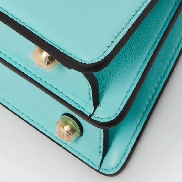 Fendi Teal Leather Petite Peekaboo Iseeu Satchel Bag 8BN335 - Picture 4 of 12